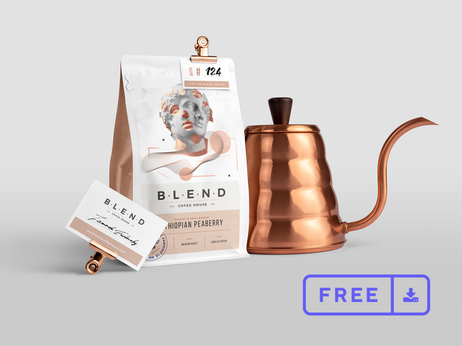 Download Coffeehouse Free Branding Mockup by Mockup Cloud on Dribbble