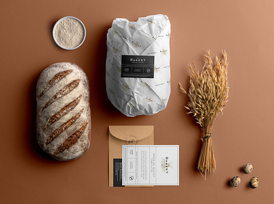 Bakery Branding Mockup Kit baguette bakehouse bakery brand branding bread bread shop bread store business card identity loaf logo mockup mockupcloud packaging pastry presentation psd stationery template