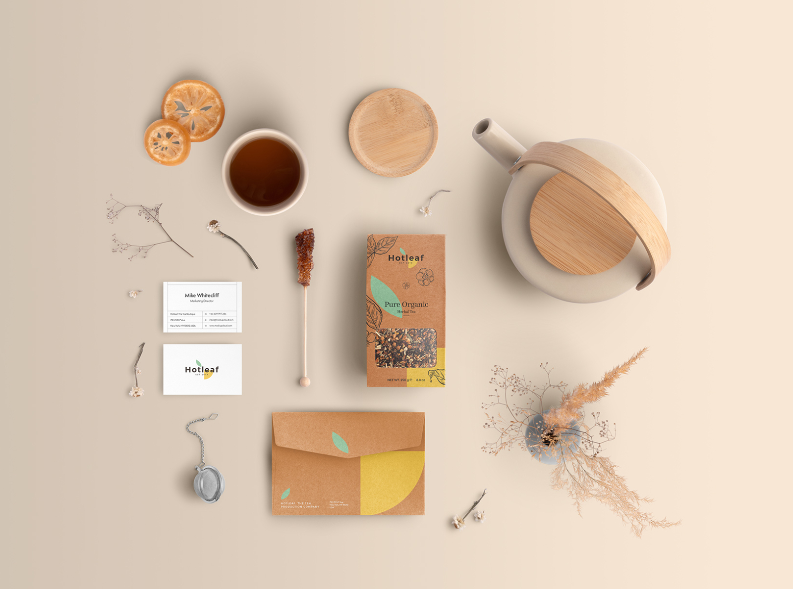 Download Hotleaf - Teahouse Branding Mockup Kit by Mockup Cloud on ...