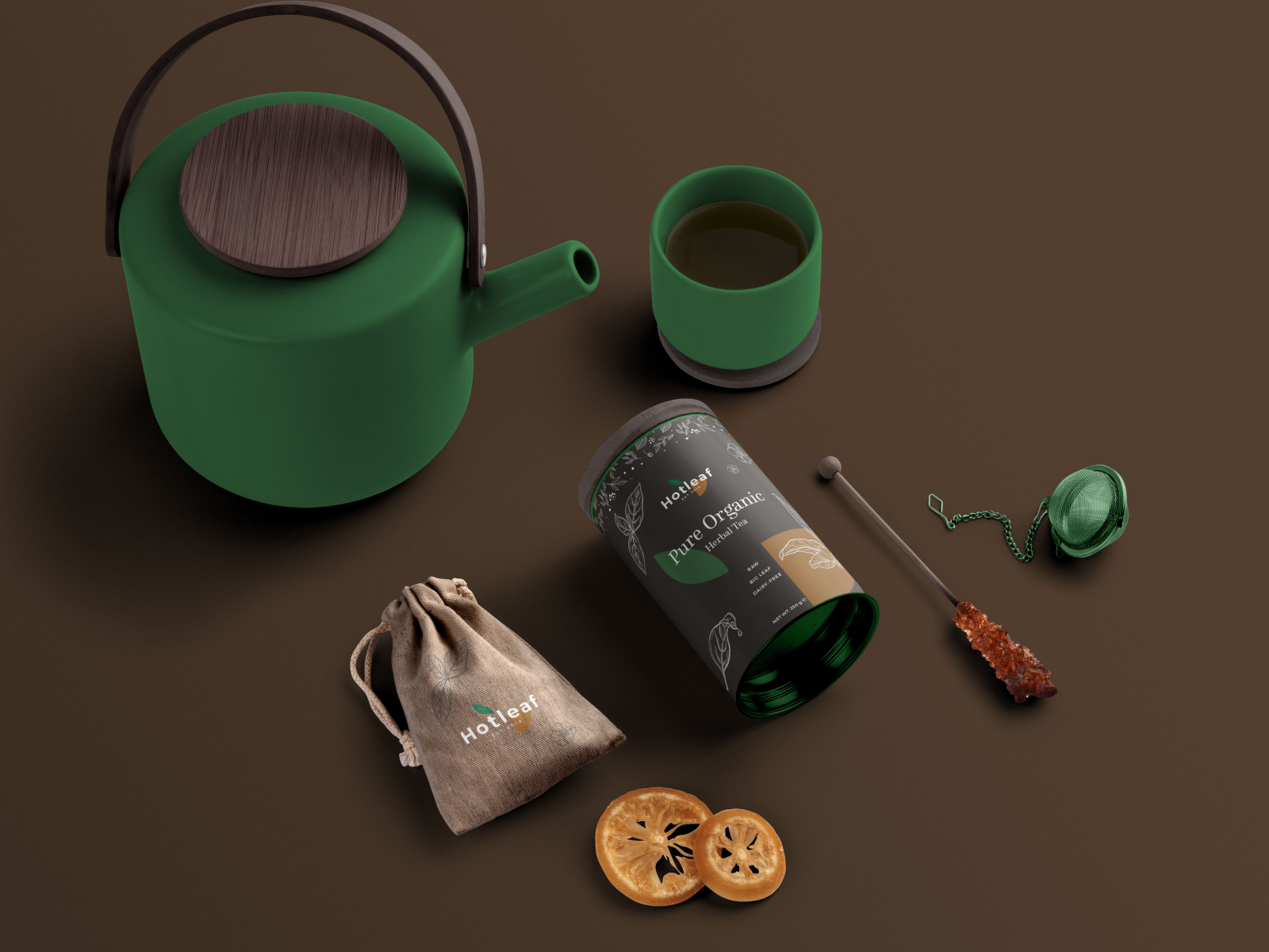 Hotleaf - Teahouse Branding Mockup Kit by Mockup Cloud on ...
