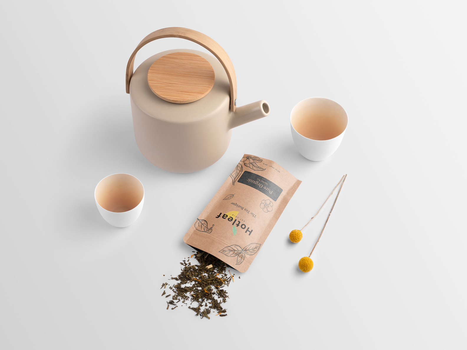 Download Free Hotleaf Tea Branding Mockup By Mockup Cloud On Dribbble