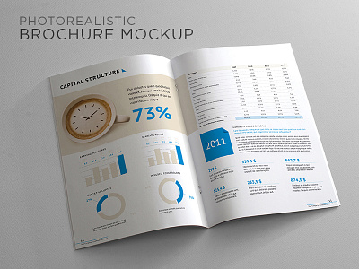 Photorealistic Brochure Mock-up booklet brochure business corporate cover customize elegant magazine manuals mock up mock up template