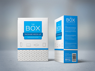 Package Mock-Up black box brand cardboard corporate dark hand made identity mock up mock up package product