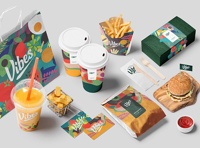 Vibes Restaurant Brand Identity beauty bottle brand branding branding mockup business card cosmetics download freebie healthcare identity mockup mockupcloud packaging portfolio presentation psd showcase stationery template