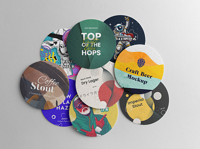 Free Beer Pads Mockup Template beer brand branding branding mockup craft download free freebie identity letterhead logo mockup mockupcloud pad portfolio presentation psd showcase stationery template