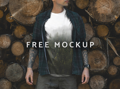 Free Outdoor T-Shirt Mockup apparel brand branding branding mockup clothing download free freebie identity logo mockup mockupcloud model outdoor portfolio presentation psd showcase template tshirt