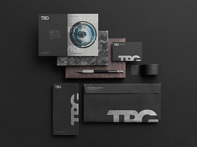 TBG Stationary brand branding design identity illustration logo mockup psd showcase template