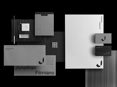 Jonathan Filmiano - Personal Branding brand branding design download free freebie graphic design identity illustration logo mockup mockup cloud psd showcase stationery template