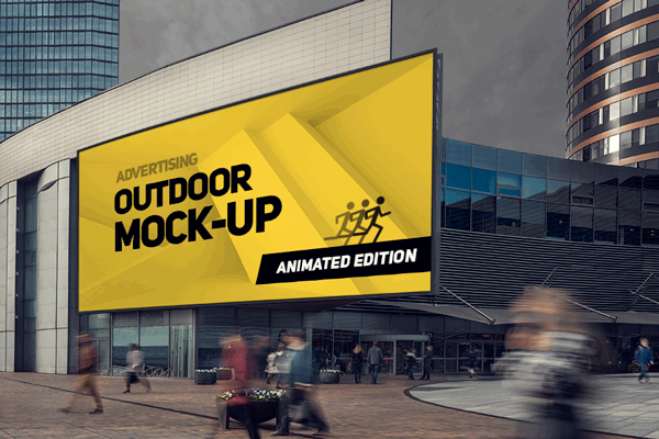 Download Animated Outdoor Advertising Mock-up by Mockup Cloud on Dribbble