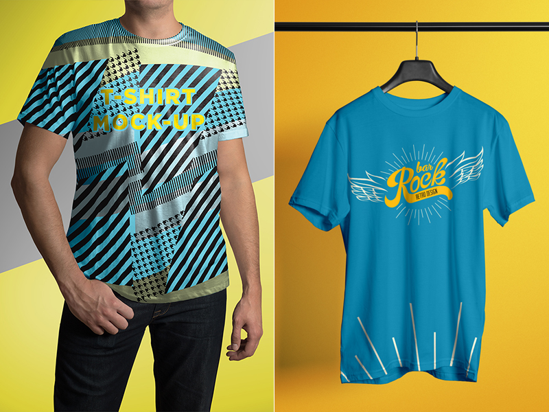 Download T-Shirt Mock-Up Male Model / Classic Edition by Mockup Cloud on Dribbble