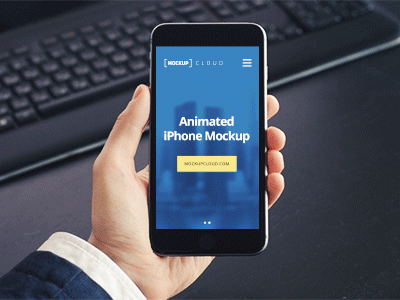 Download Animated iPhone Mock-Up Templates by Mockup Cloud on Dribbble