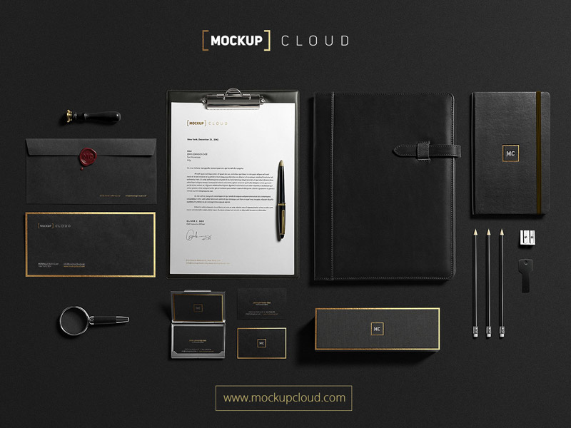 Download Premium Branding Mock-Up by Mockup Cloud on Dribbble