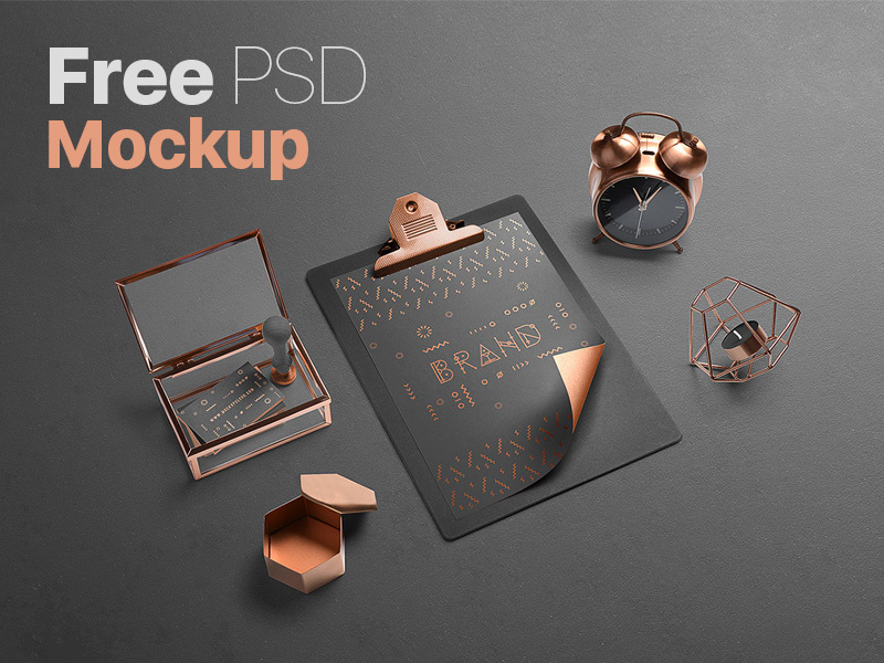 Download Free Psd Mockup Branding Scene By Mockup Cloud On Dribbble PSD Mockup Templates