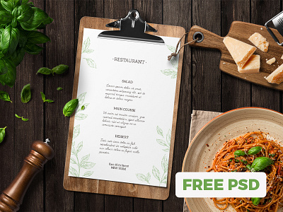 Kitchen Ready Mockup Free Scene Nr. 1 food free freebie header menu mockup presentation psd restaurant scene showcase template