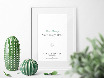 Simple Homes Mockup Creator Scene brand branding decor floral frame header hero mockup poster psd showcase template