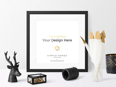 Simple Homes Mockup PSD Scene brand branding decor feminine frame header hero mockup poster psd showcase template