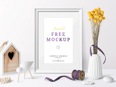 Free Simple Homes Mockup Scenes branding decor feminine frame free freebie header hero mockup poster psd template