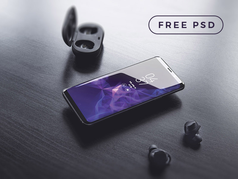 Galaxy S9 Plus Free Mockup template free psd smartphone download ui app freebie mockup galaxy brand branding