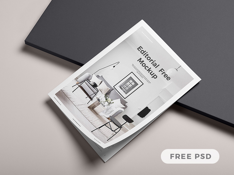 Download Free Editorial Mockup by Mockup Cloud on Dribbble