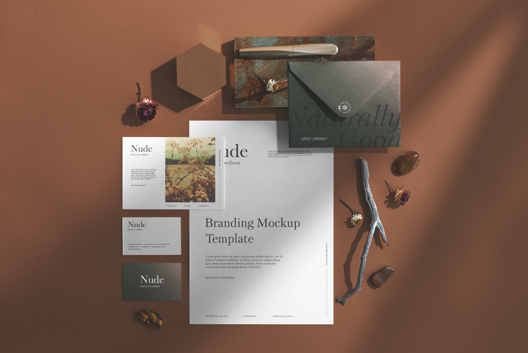 Dribbble Nude Branding Mockup By Mockup Cloud