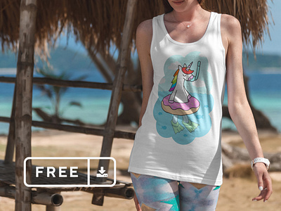 🌴 Free T-shirt Mockup Vocation Edition apparel beach brand branding branding mockup download free freebie mock up mock up mockup mockupcloud paradise presentation psd showcase template tshirt tshirt design vacation