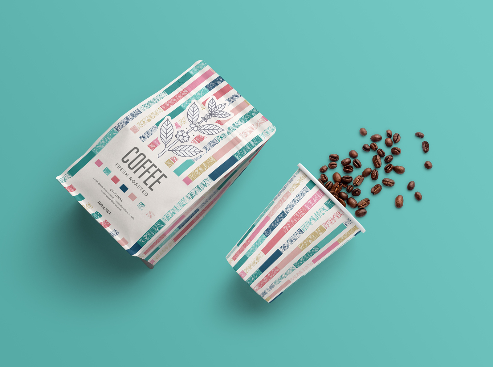 Download Blend - Coffeehouse Branding Mockup Kit by Mockup Cloud on Dribbble