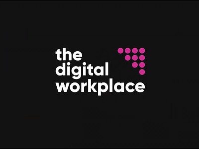The Digital Workplace - Logo & Identity branding circle collaboration dark digital digital workplace dots future halftone identity logo podcast saas tech technology