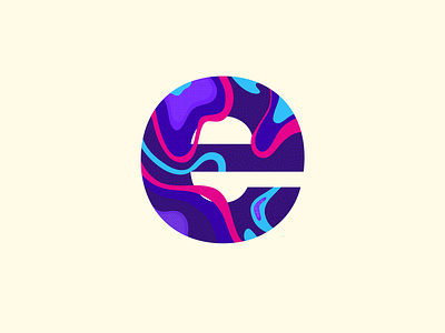 e - #36DaysOfType 36daysoftype abstract blob design flow illustration typography