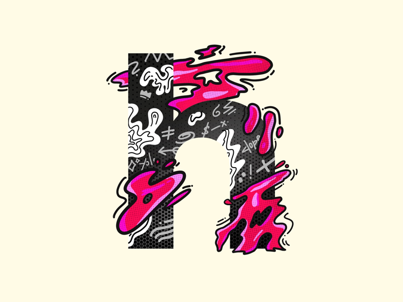 h - #36DaysOfType brisseaux halftone comic ipadpro procreate 36daysoftype-h illustrated streetstyle graffiti abstract hypebeast 36daysoftype