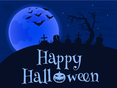 Happy Halloween card vector illustration animation banner card cartoon character design graphic design halloween illustration vector