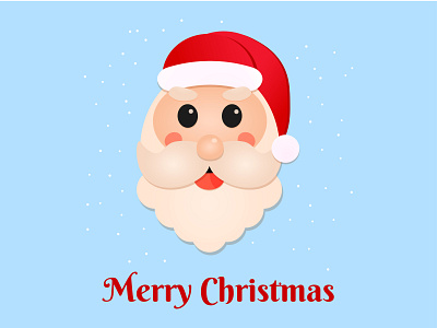 Santa Claus cartoon character. Merry Christmas card.