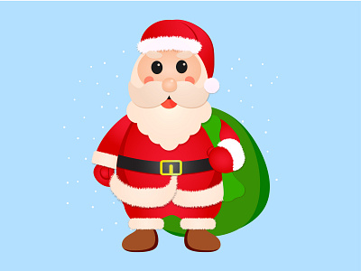 Santa Claus cartoon character. Merry Christmas card