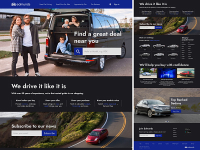 First page of a car-shopping website banner branding car cars design graphic design landing landing page shopping site ui ux web web design website