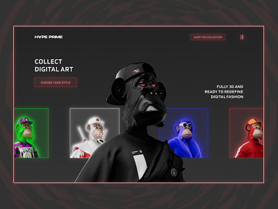 UI concept NFT project #1 design hape nft ui