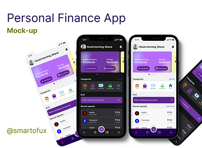 Personal Finance App - Home Screen app design figma fintech financial homescreen uxdesign