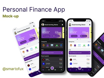 Personal Finance App - Home Screen