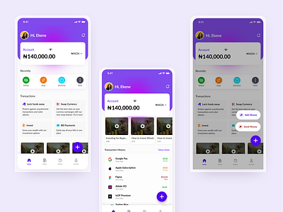 Fintech App UI design