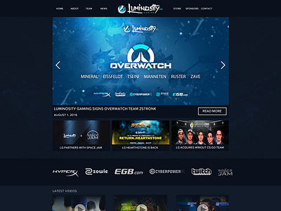 Luminosity Gaming - Landing Page