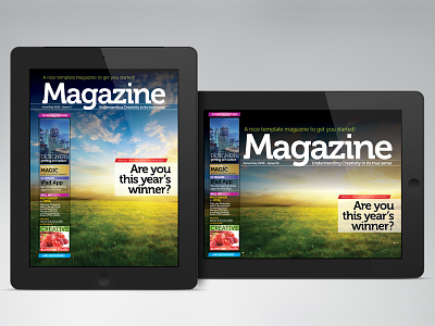 iPad/Tablet Magazine InDesign Layout 01 android apple digital ebook epublishing indesign ipad magazine photoshop publishing tablet