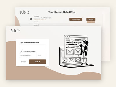 Bub-It: URL Shortener Website Design