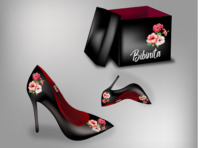 I made brand and design shoes "Bibinita" branding design illustration logo type vector