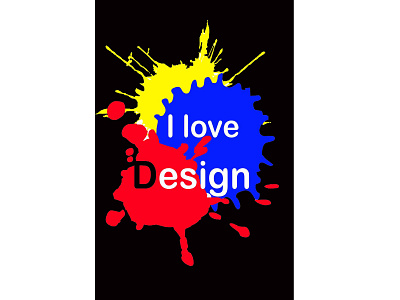 I Love Design design dribble logo photoshop type