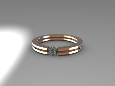 Ring with diamond 3d 3dmax design illustration vray