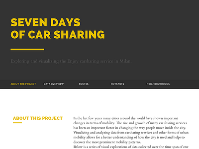 Visualizing seven days of car sharing in Milan