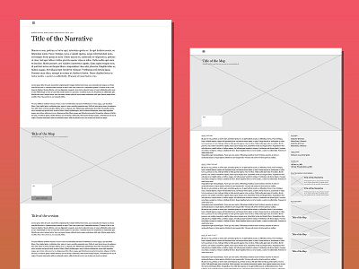 Wireframing data visualization narrative website wireframes