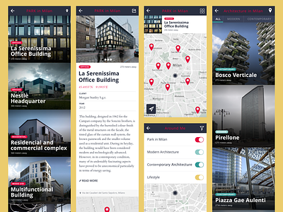 Architectural guide of Milan APP app architecture discovery expo guide mobile travel