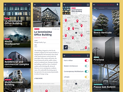 Architectural guide of Milan APP