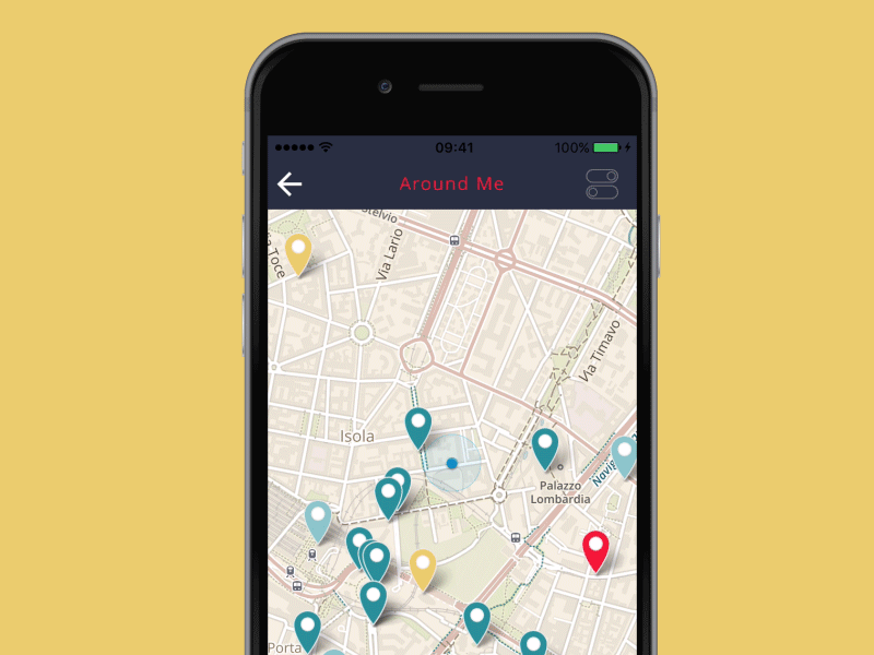 ParkMapp - Map Filter animation architecture filter iphone map marker mobile
