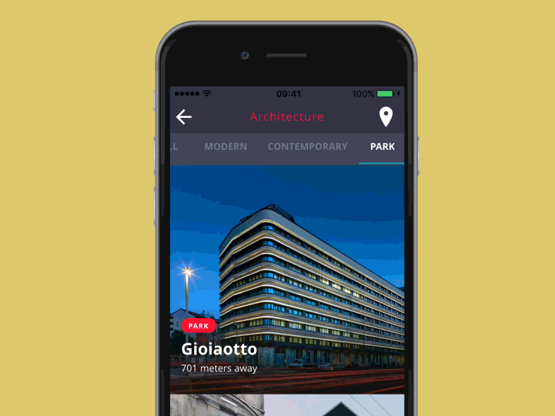 ParkMapp - Explore and Share animation architecture explore filter iphone map marker mobile photography share ui