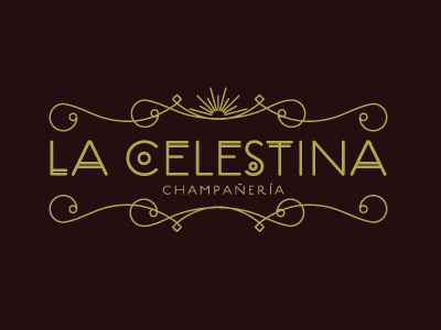 Celestina cafe celestina champaneria logo mexico vintage wine